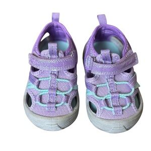 OSHKOSH B'Gosh Abe Purple‎ Hook & Loop Sandals Toddler Girls 5 Outdoor Camping